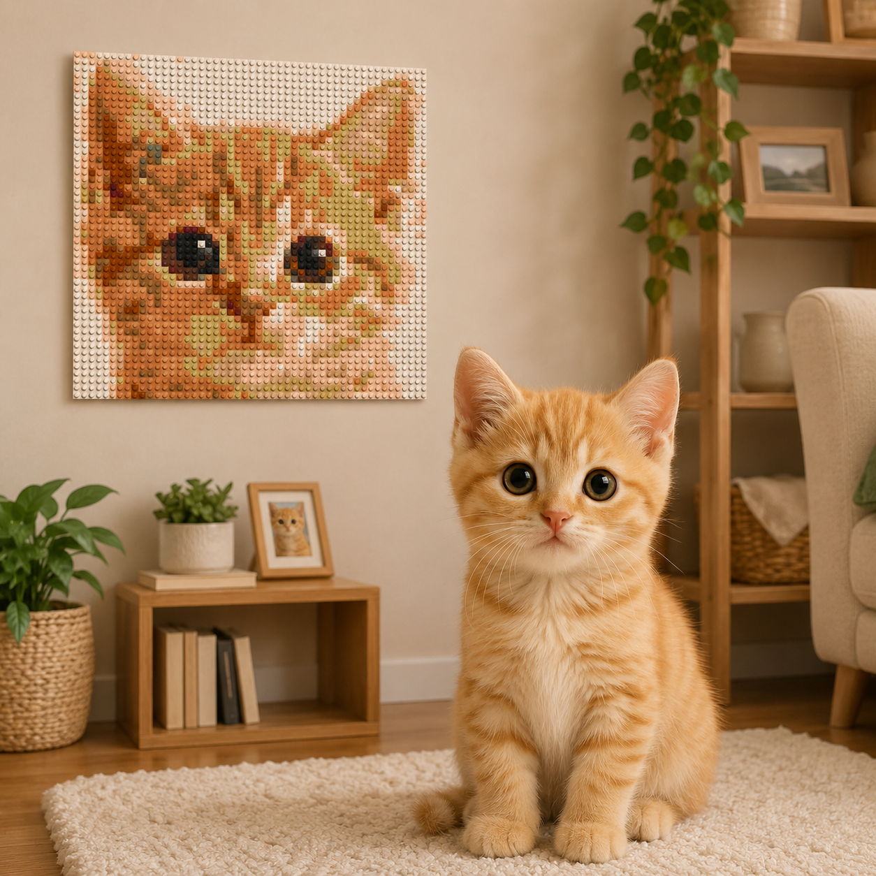 Custom Bricked Mosaic Portrait 16x16"