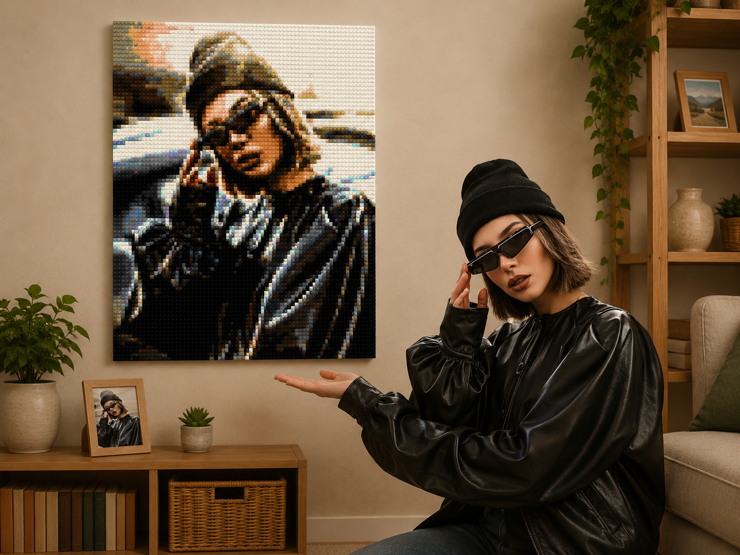 Custom Bricked Mosaic Portrait 30x40"