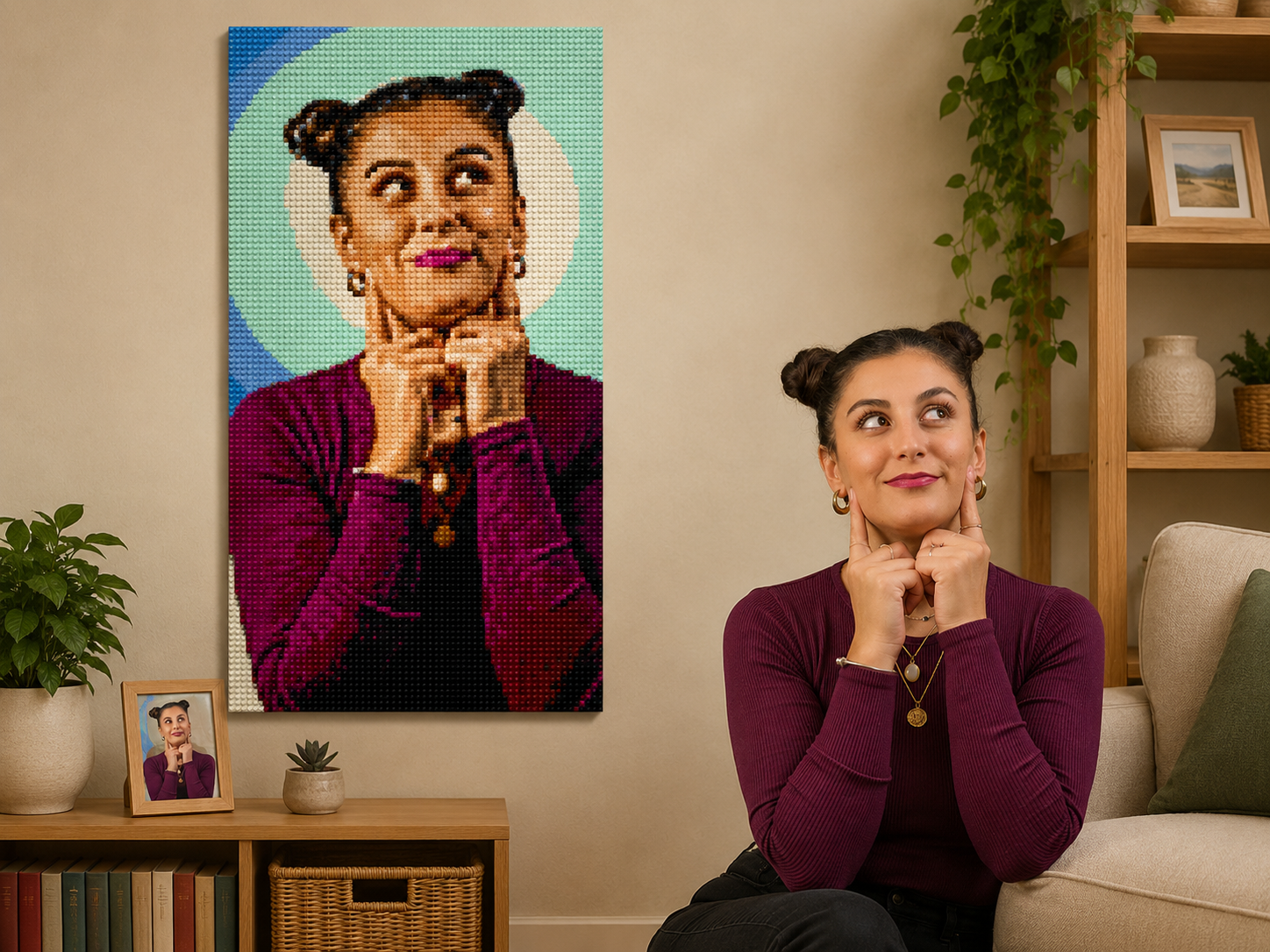 Custom Bricked Mosaic Portrait 20x50"