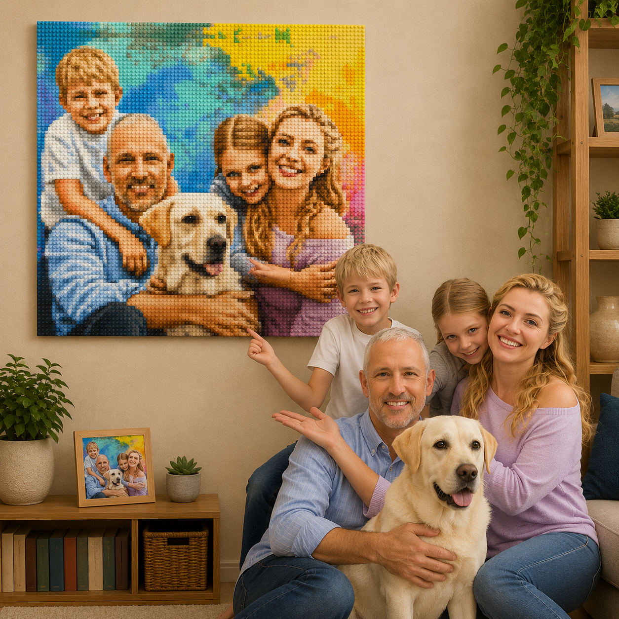 Custom Bricked Mosaic Portrait 60x60