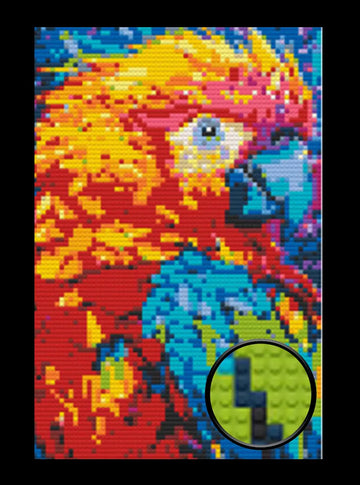 Abstract Parrot Bricked Mosaic Home Decor 20x30
