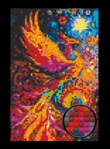 Abstract Phoenix  Bricked Mosaic Home Decor 20x30