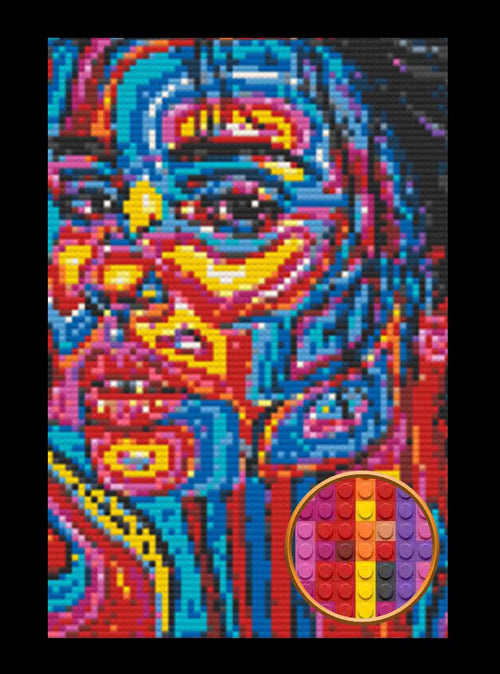 Abstract Women Bricked Mosaic Home Decor 20x30" Memobrick