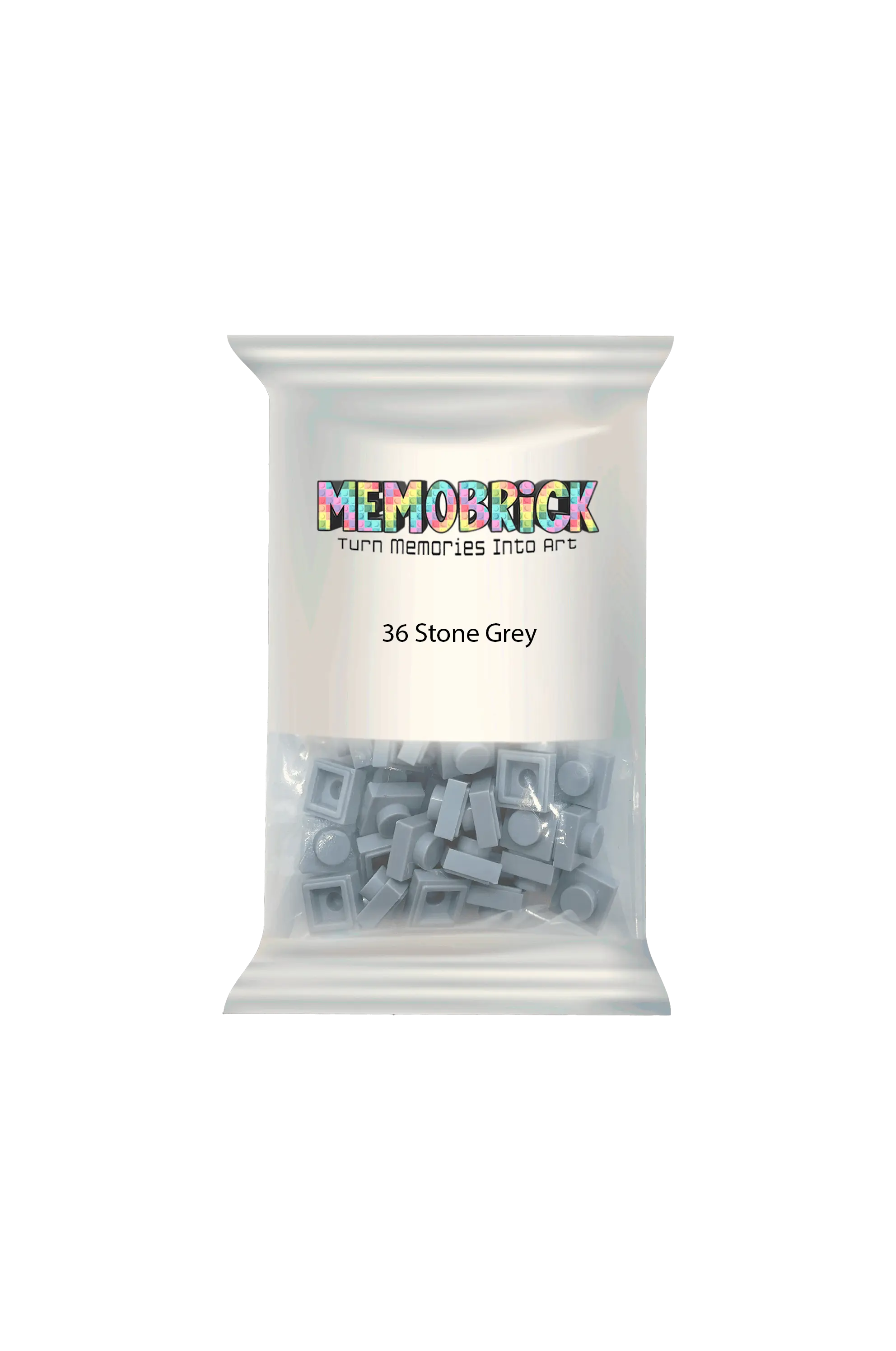 Bag of Bricks - Stone Grey - Memobrick