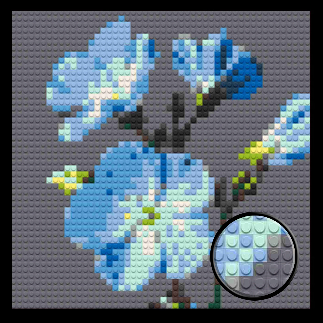 Blue-Flax-Flower-Home-Decoration-Bricked-Mosaic-Portrait-16x16