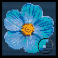 Blue-Flower-Home-Decoration-Bricked-Mosaic-Portrait-16x16