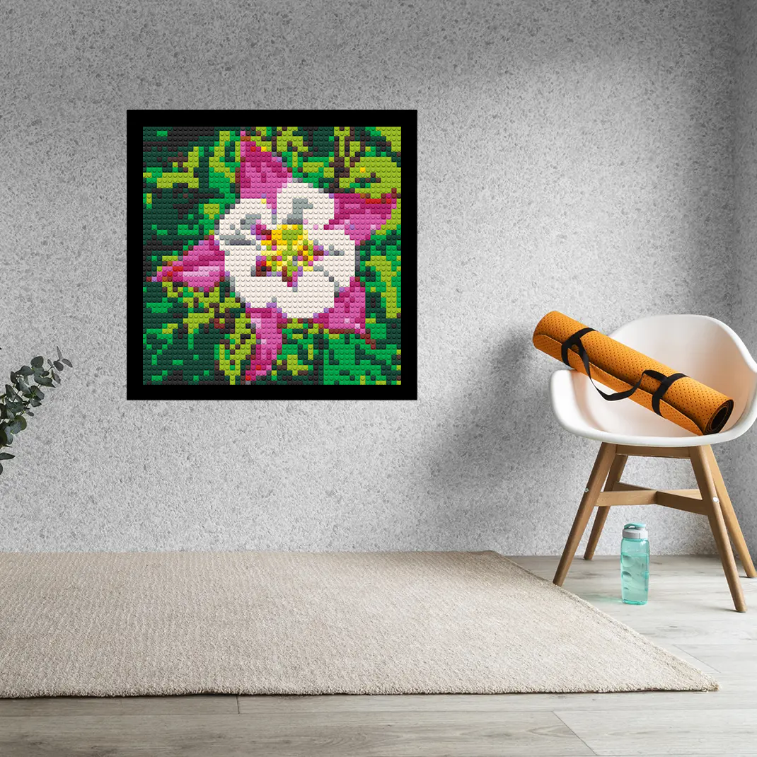 Colorado-Flowers-Home-Decoration-Bricked-Mosaic-Portrait-16x16
