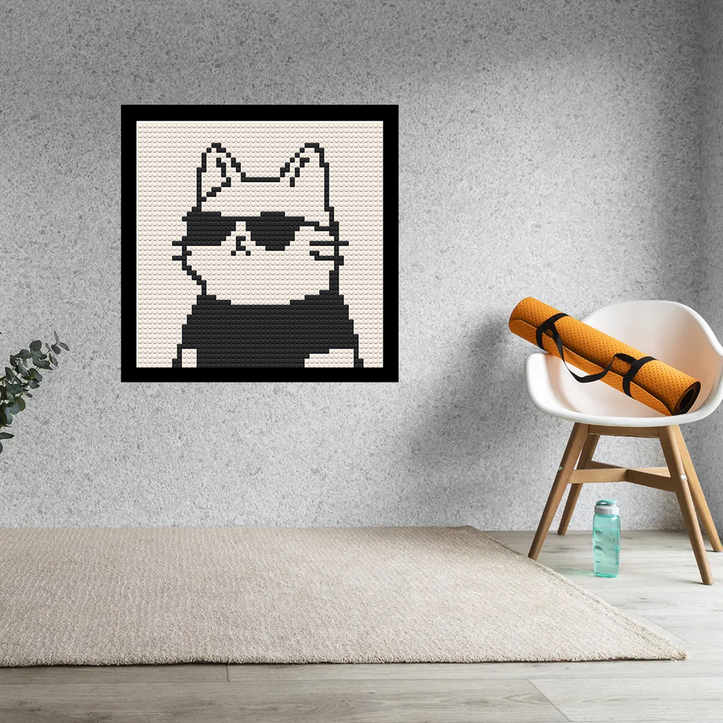 Cool-Cat-Home-Decoration-Bricked-Mosaic-Portrait-16x16