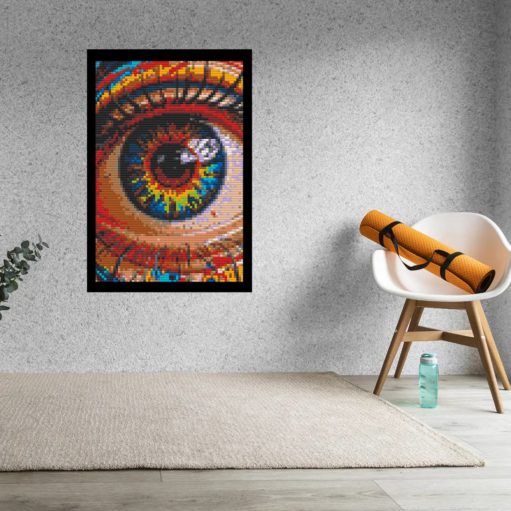Eye-Abstract-Bricked-Mosaic-Home-Decor-20x30"