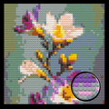 Freesia-Flower-Home-Decoration-Bricked-Mosaic-Portrait-16x16