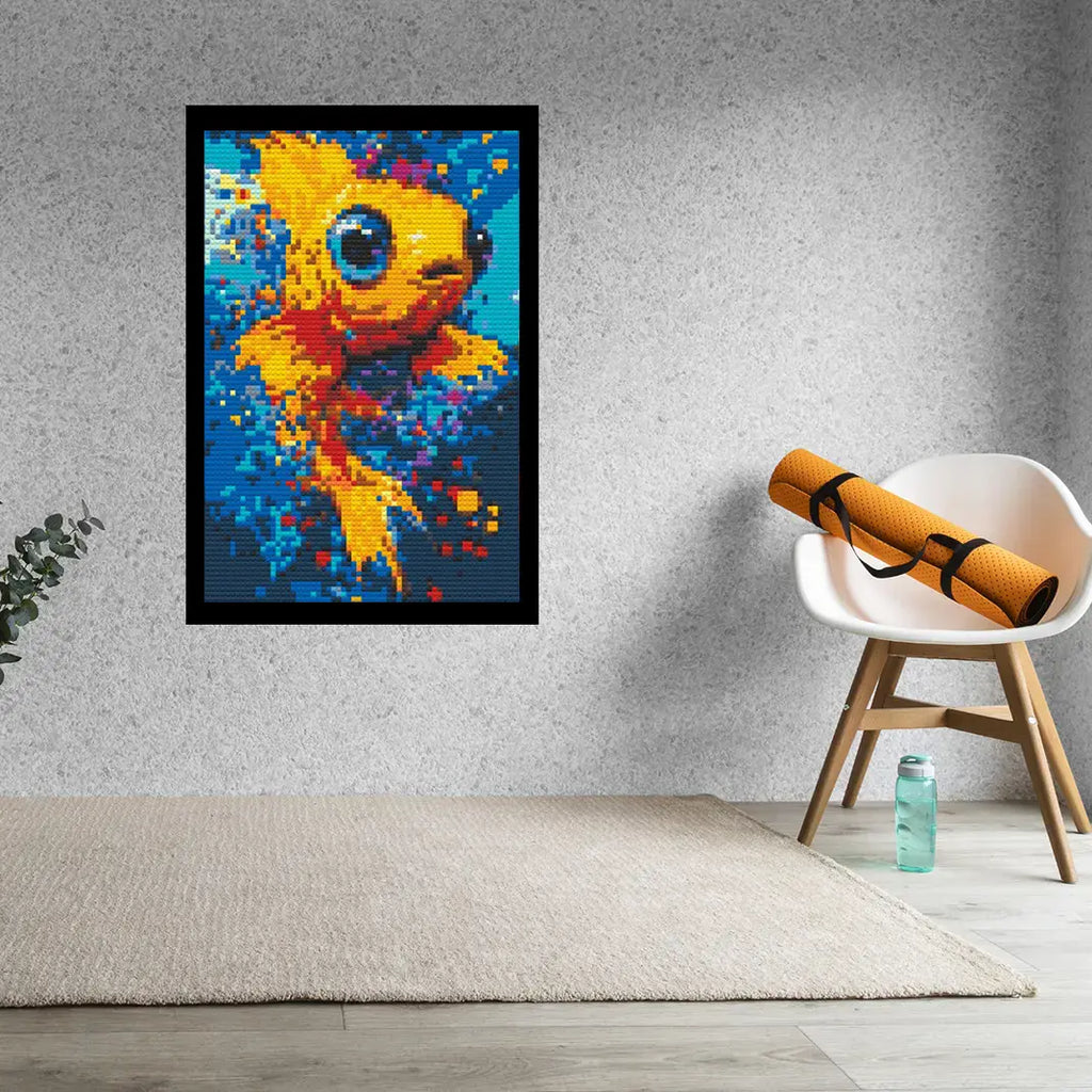 Goldfish Abstract Bricked Mosaic Home Decor 20x30" - Memobrick