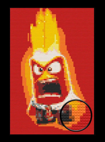 Inside Out Anger Bricked Mosaic Home Decor 20x30