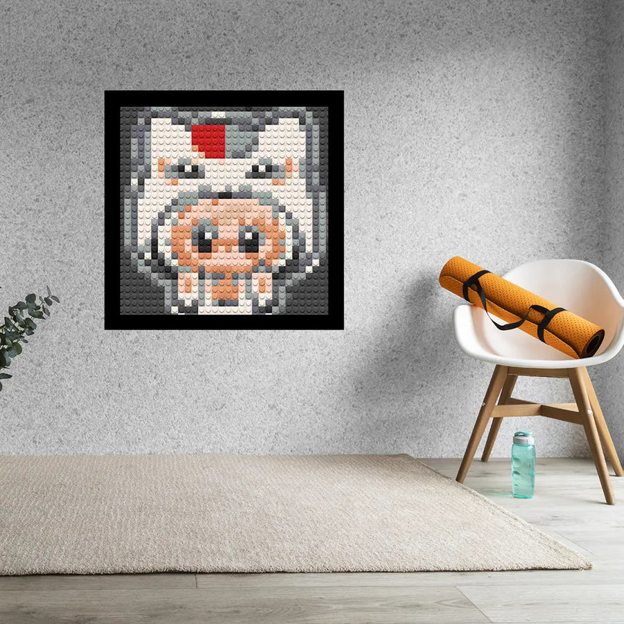 Lucky Cat Labubu Home decoration Bricked Mosaic Portrait 10x10