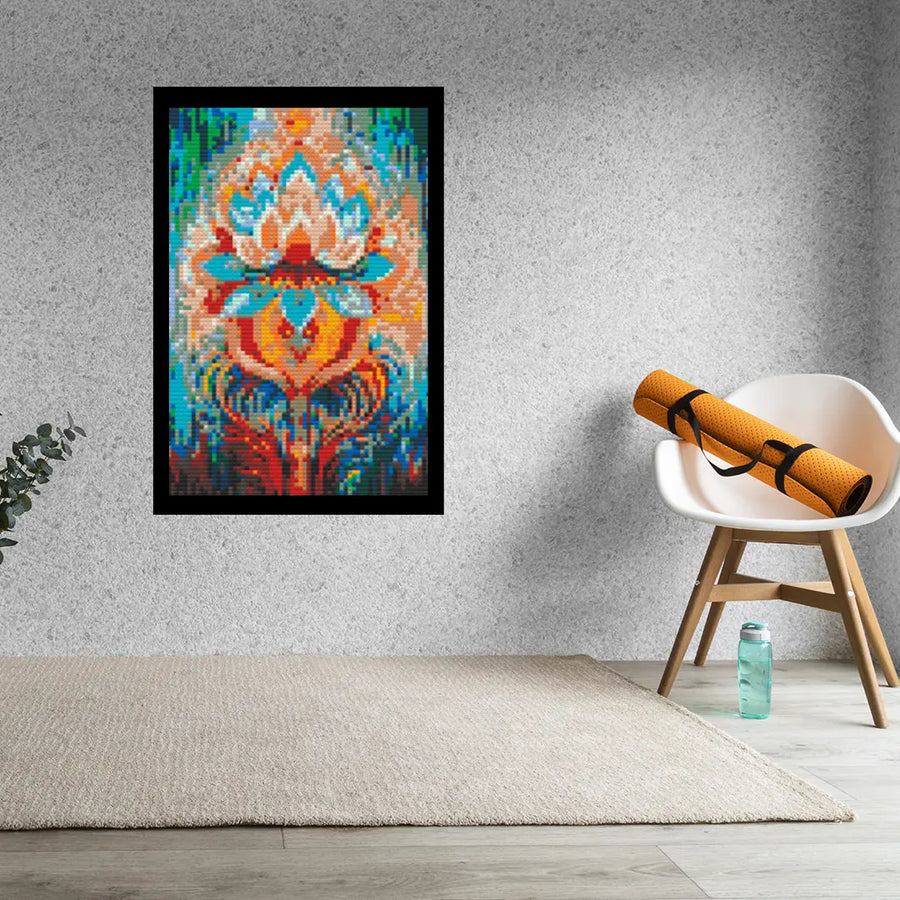Mandala Abstract Bricked Mosaic Home Decor 20x30