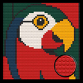 Parrot-Abstract-Selfie-Home-Decoration-Bricked-Mosaic-Portrait-16x16