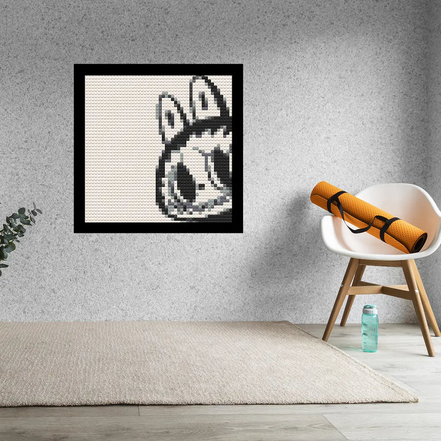 Peaking Labubu Home decoration Bricked Mosaic Portrait 16x16