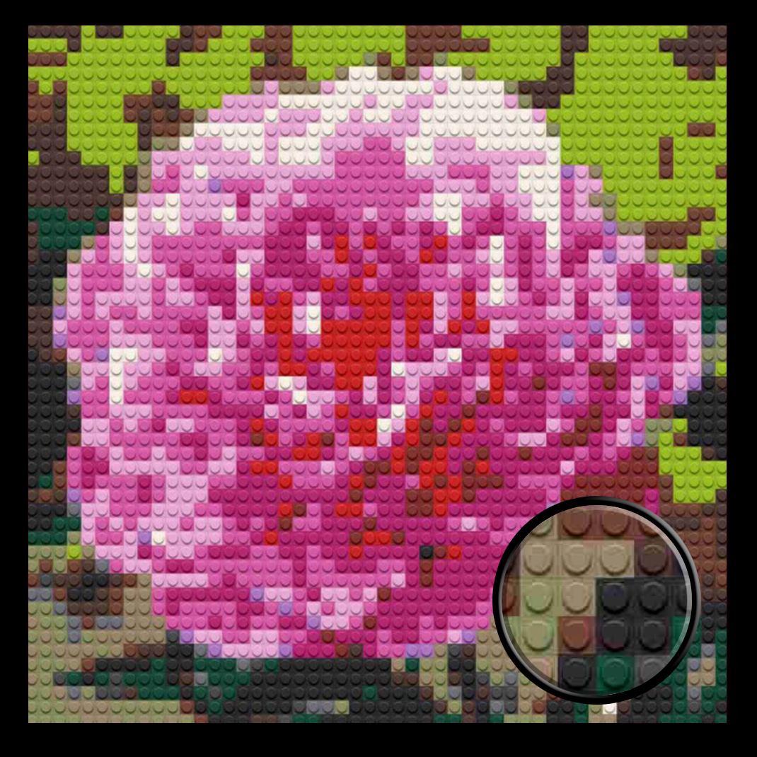 Peonies-Flower-Home-Decoration-Bricked-Mosaic-Portrait-16x16