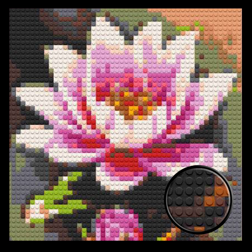 Pink-Lotus-Flower-Home-Decoration-Bricked-Mosaic-Portrait-16x16