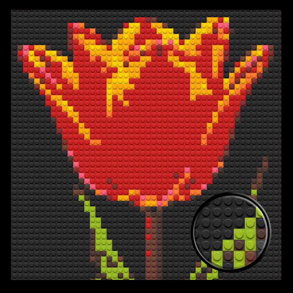 Rose-Home-Decor-Bricked-Mosaic-Portrait-16x16