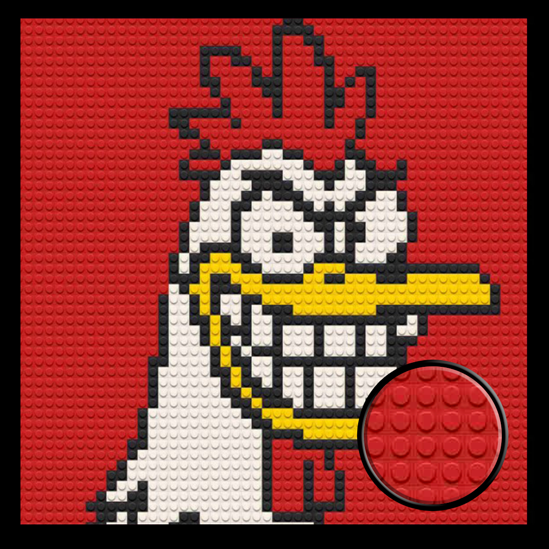 Smiling-Rooster-Home-Decoration-Bricked-Mosaic-Portrait-16x16