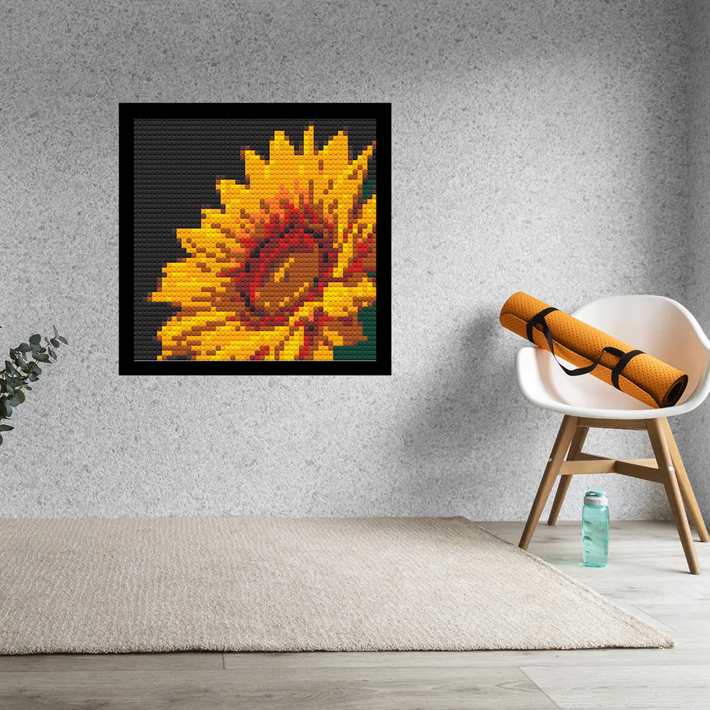 Sunflower-Home-Decoration-Bricked-Mosaic-Portrait-16x16