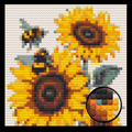 Sunflower-with-Bee-Home-Decoration-Bricked-Mosaic-Portrait-16x16