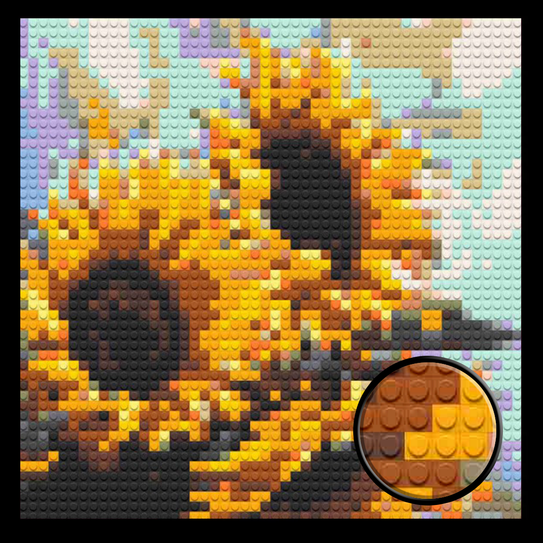 Sunflowers-Home-Decoration-Bricked-Mosaic-Portrait-16x16