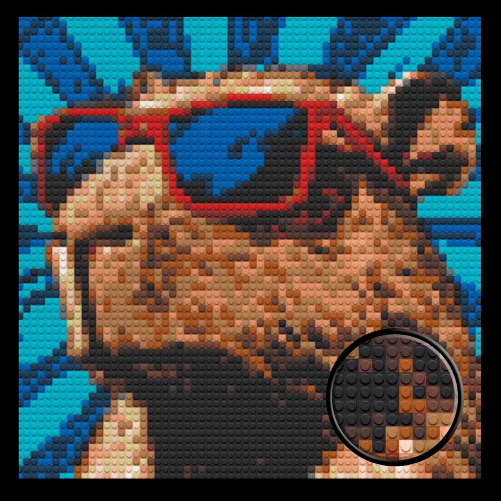 Swag Capybara  Home Decor Bricked Mosaic Portrait 20x20 - Memobrick