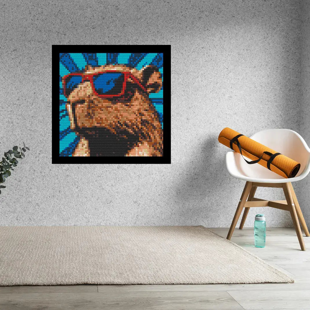 Swag Capybara  Home Decor Bricked Mosaic Portrait 20x20 - Memobrick