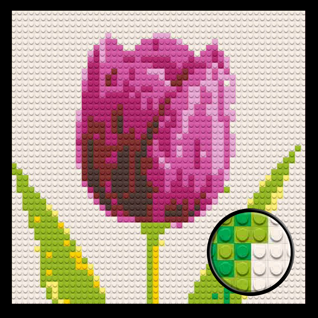 Tulips-Flower-Home-Decoration-Bricked-Mosaic-Portrait-16x16