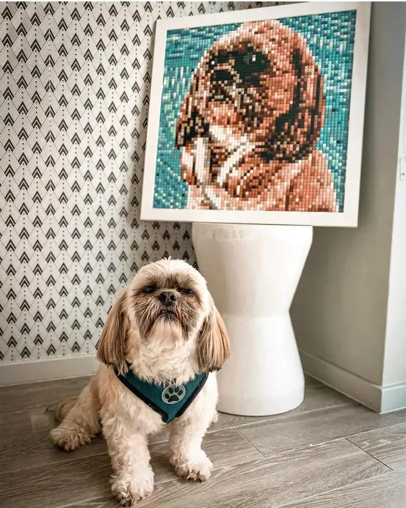 Custom Bricked Mosaic Portrait 20×20" - Memobrick