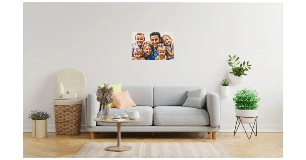 Custom Bricked Mosaic Portrait 20x30" - Memobrick
