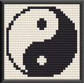 Bricked Mosaic Portrait 10x10" Yin Yan - Memobrick